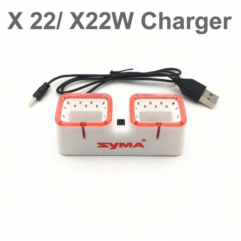 Syma X22 X22W RC Quadcopter Drone запасные части 3,7 V 400mAh зарядное устройство 2 в 1/1 к 2 зарядное устройство