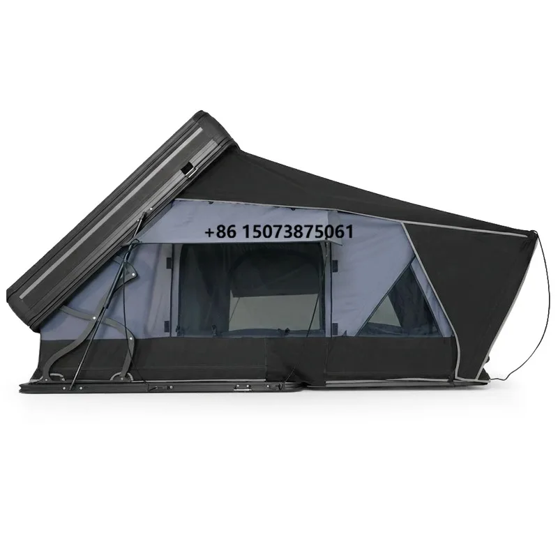 XQ Double Layer Hard Shell Roof Top Tent 3-4 Person 4 Season Aluminum Waterproof Quick Automatic Opening LED Light