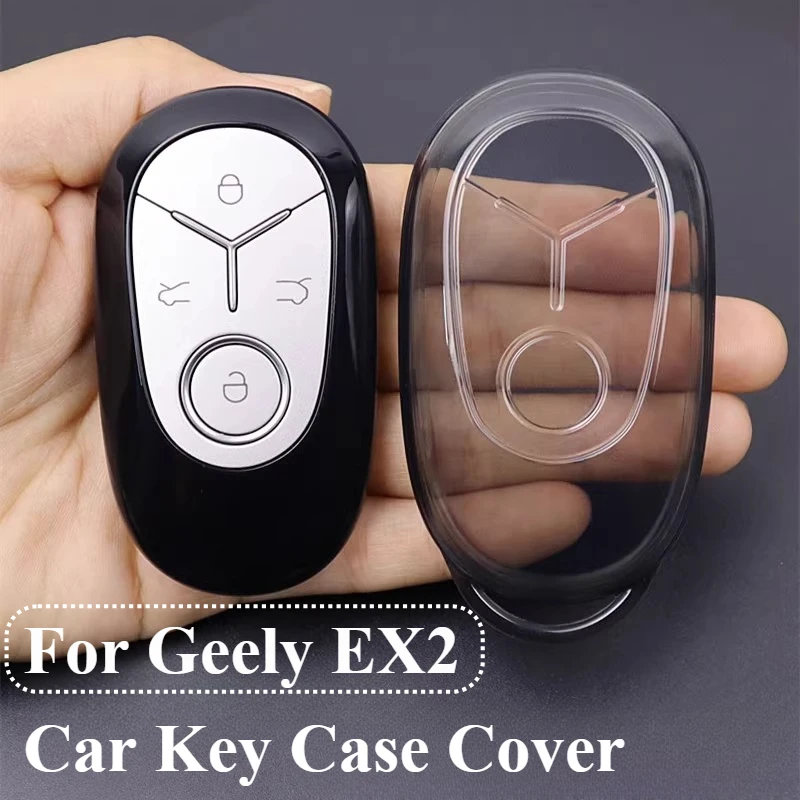

Car Key Case Cover For Geely EX2 2024-2026 Transparent Protective Key Shell Anti-Scratch Remote Key Protector