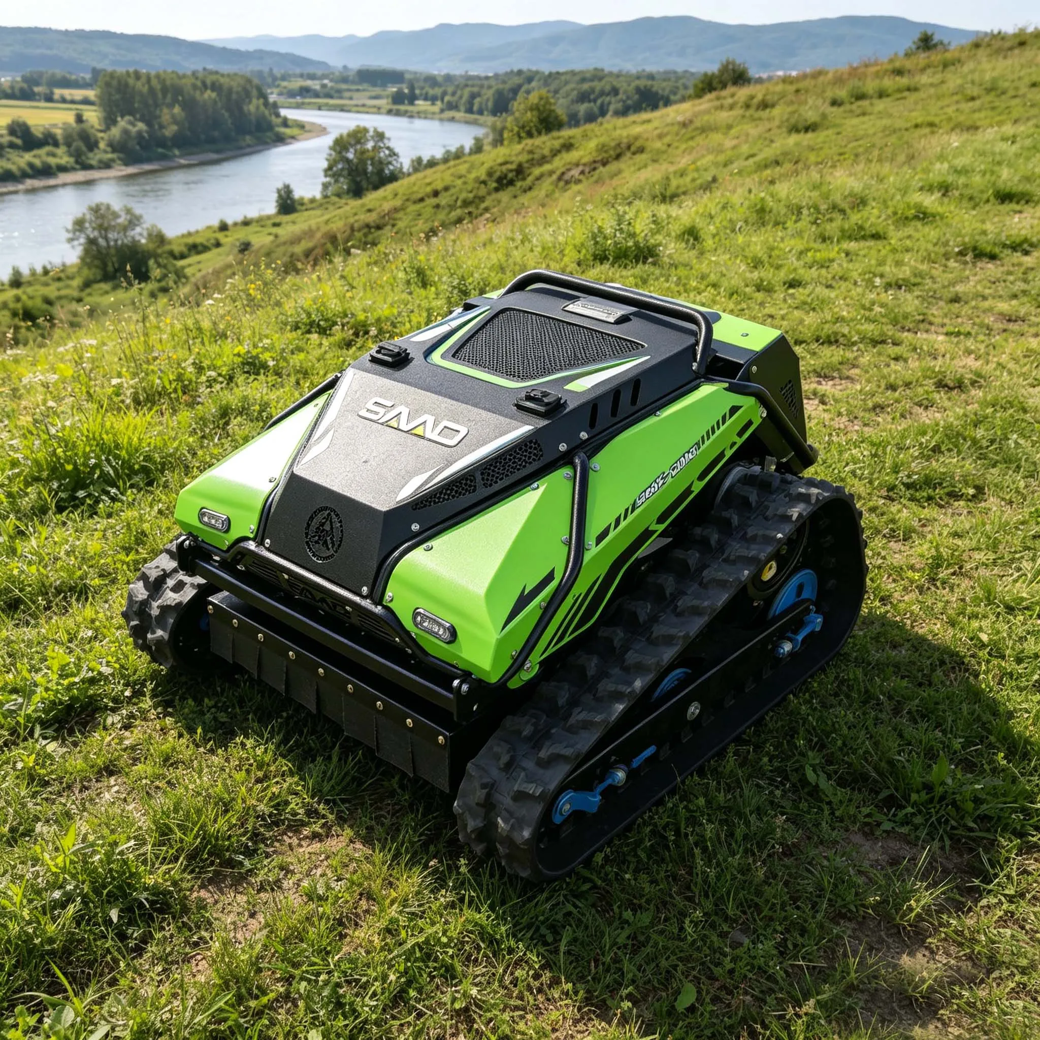 Vibration Reduction Structure Stable Running Remote Control Lawn Mower For Backyard And Orchard Application