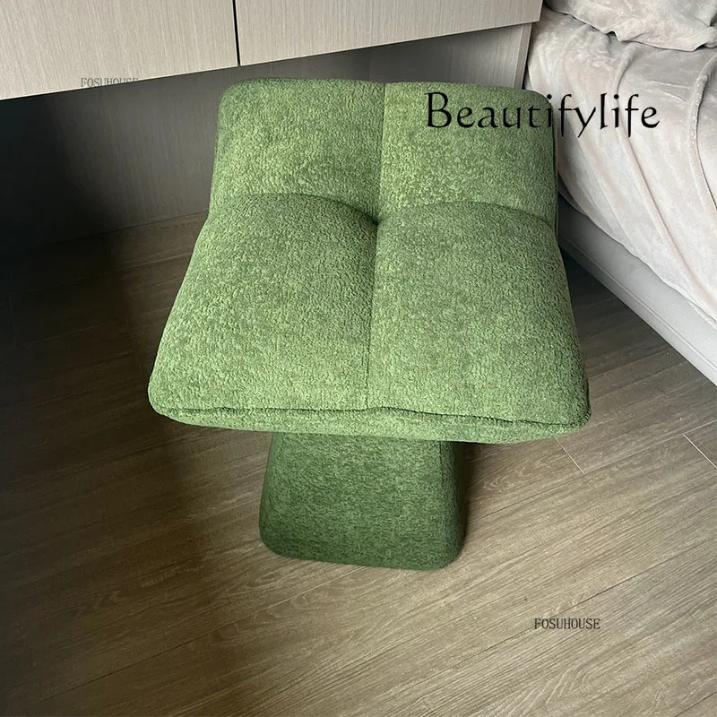 

S Designer Creative Bedroom Bench Rotatable Makeup Stool Light Luxury Bedroom Single Small Sofa Home Cloakroom Dressing Chair
