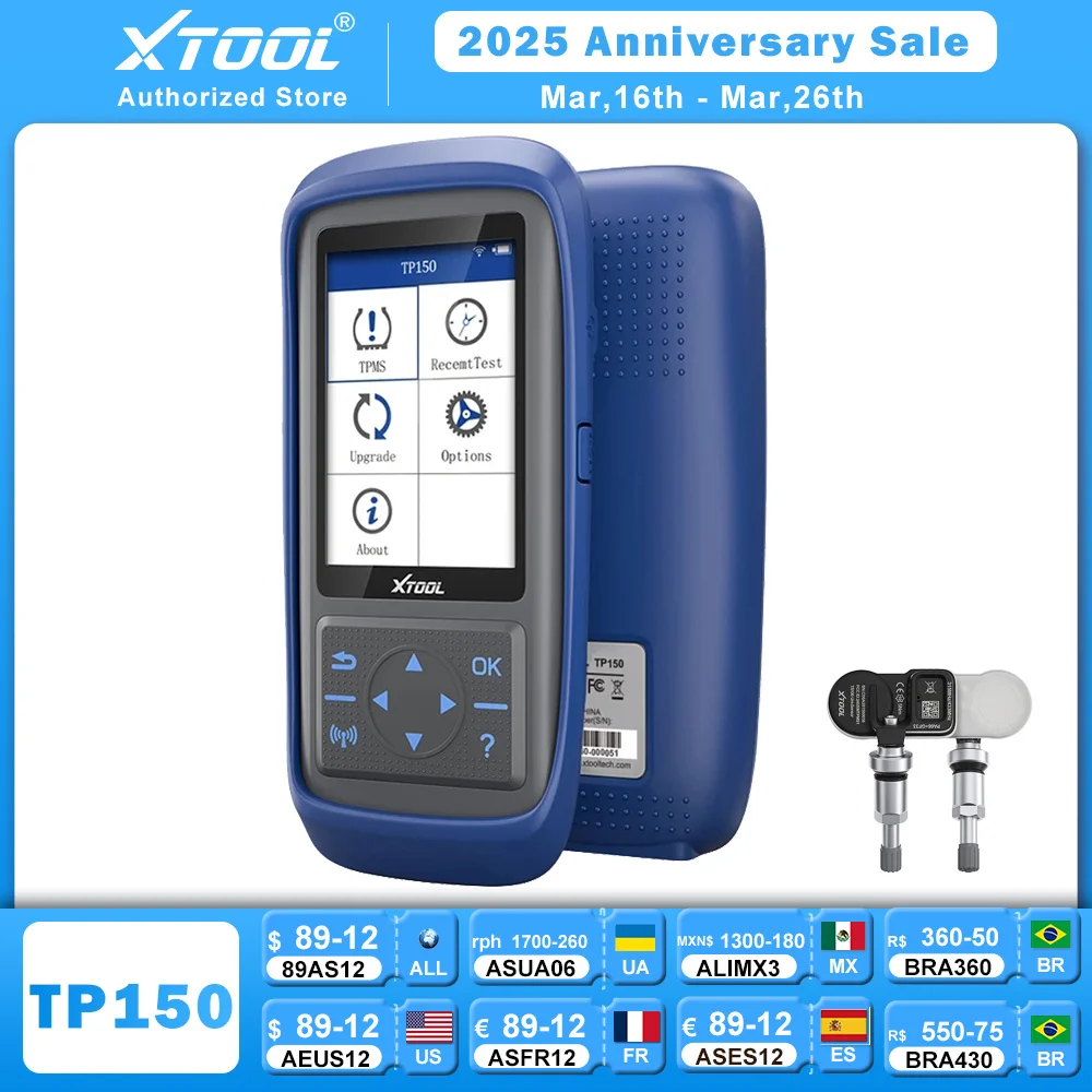 XTOOL TP150 WiFi TPMS Tire Diagnostic Tool 2 In 1 315Mhz 433MHz Wireless Sensor Activation Unlimited Programing Learning Reading