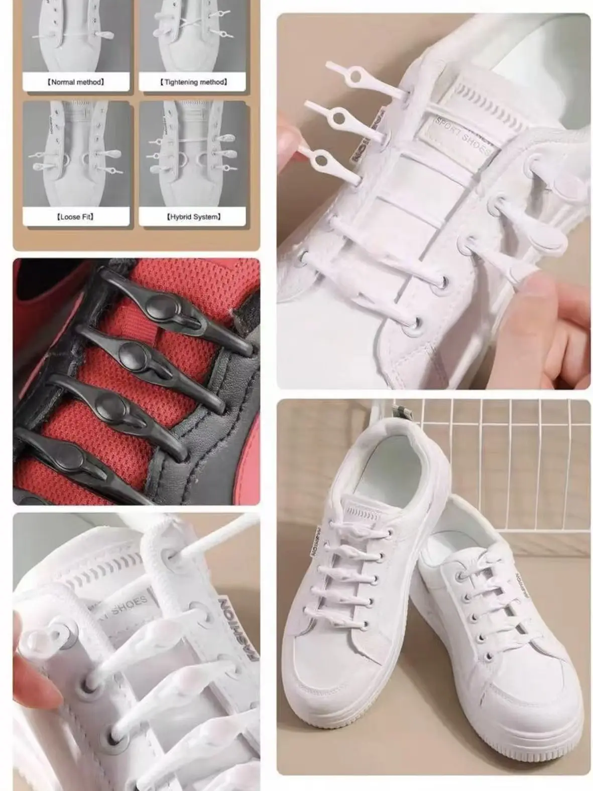 12Pcs Unisex Slouchy No-Tie Elastic Shoelaces, Stretchy Fashion Convenient Locking Laces for Sports Shoes and Casual Shoes