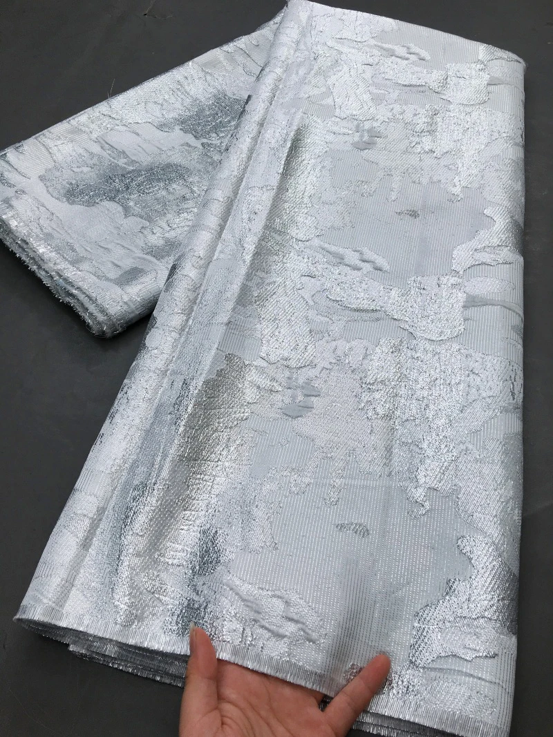 

African Brocade Jacquard Lace Fabrics Nigerian Damask Lace Fabrics High Quality 2025 Lace for Sewing Women Dresses,2.5Yards 4090