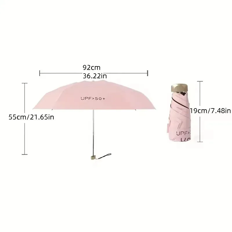 50% Uit Mini Parasol Kleine Zak Regenparaplu Vinyl Opvouwbare Paraplu Uv Ultraviolette Bescherming Zonnescherm Zak Parasol