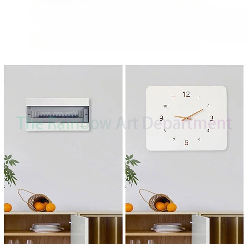 Electric Meter Box Occlusion Clock, Modern Simplicity, Home Hanging Clock, Electric Distribution Box, Decorative Painting