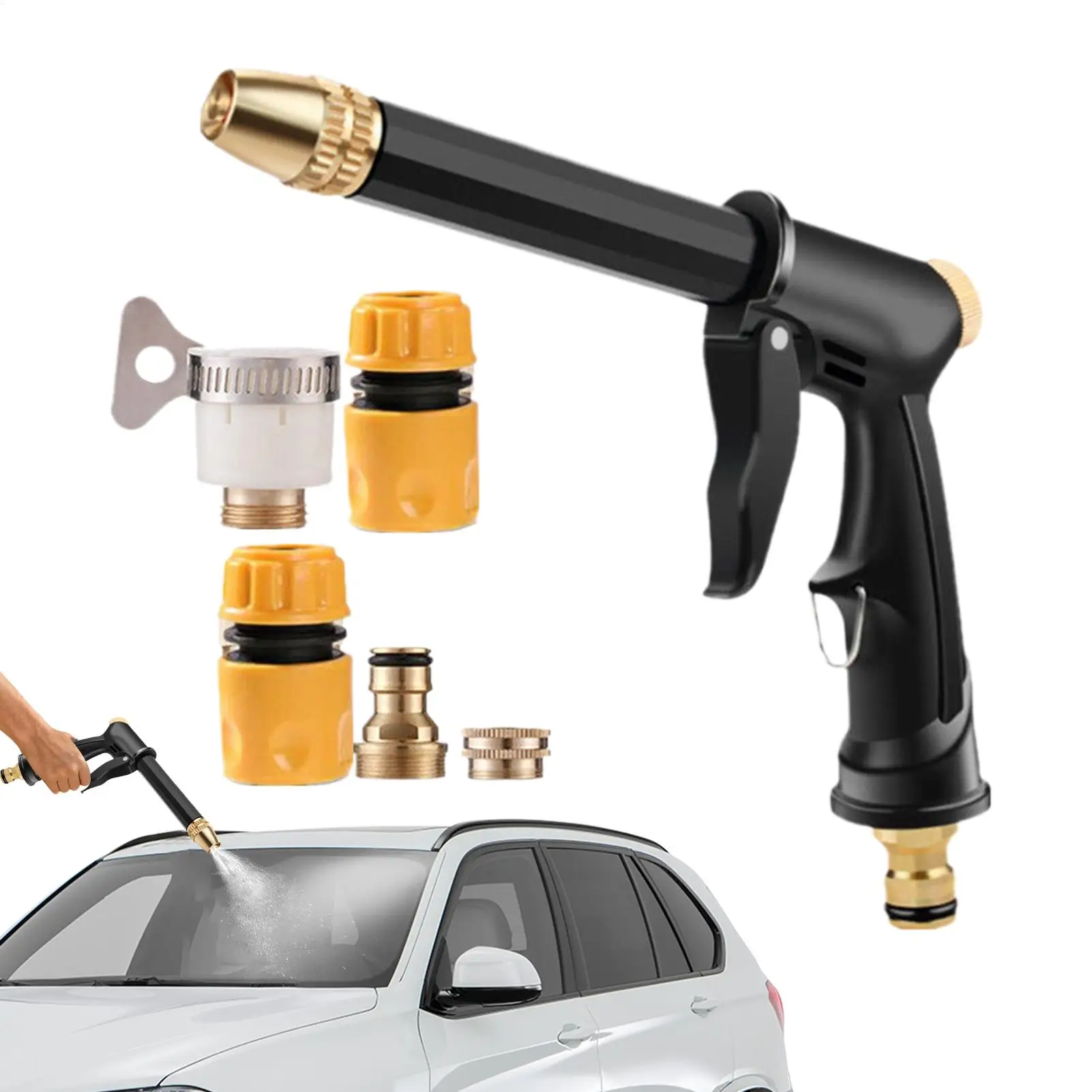 

Car Pressure Washer Portable Pressure Washer Powerful Portable Cleaning Tool with 5 Adapters for Home Users Business Users Roads