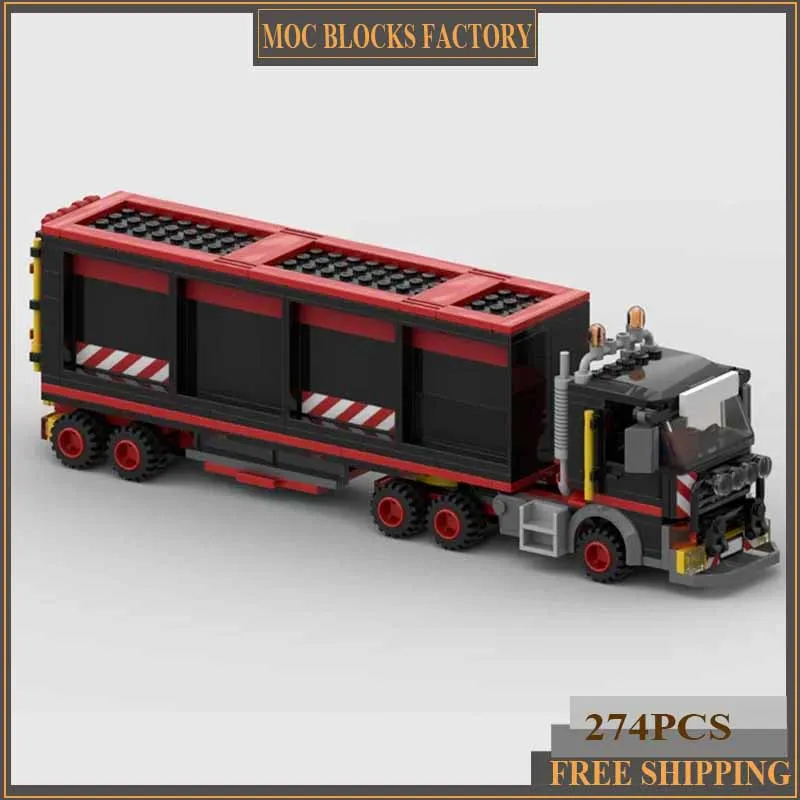 Moc Building Bricks Special Transport Semi Truck Model Technology Modular City Vehicle Blocks Construstion DIY Assembly Toys