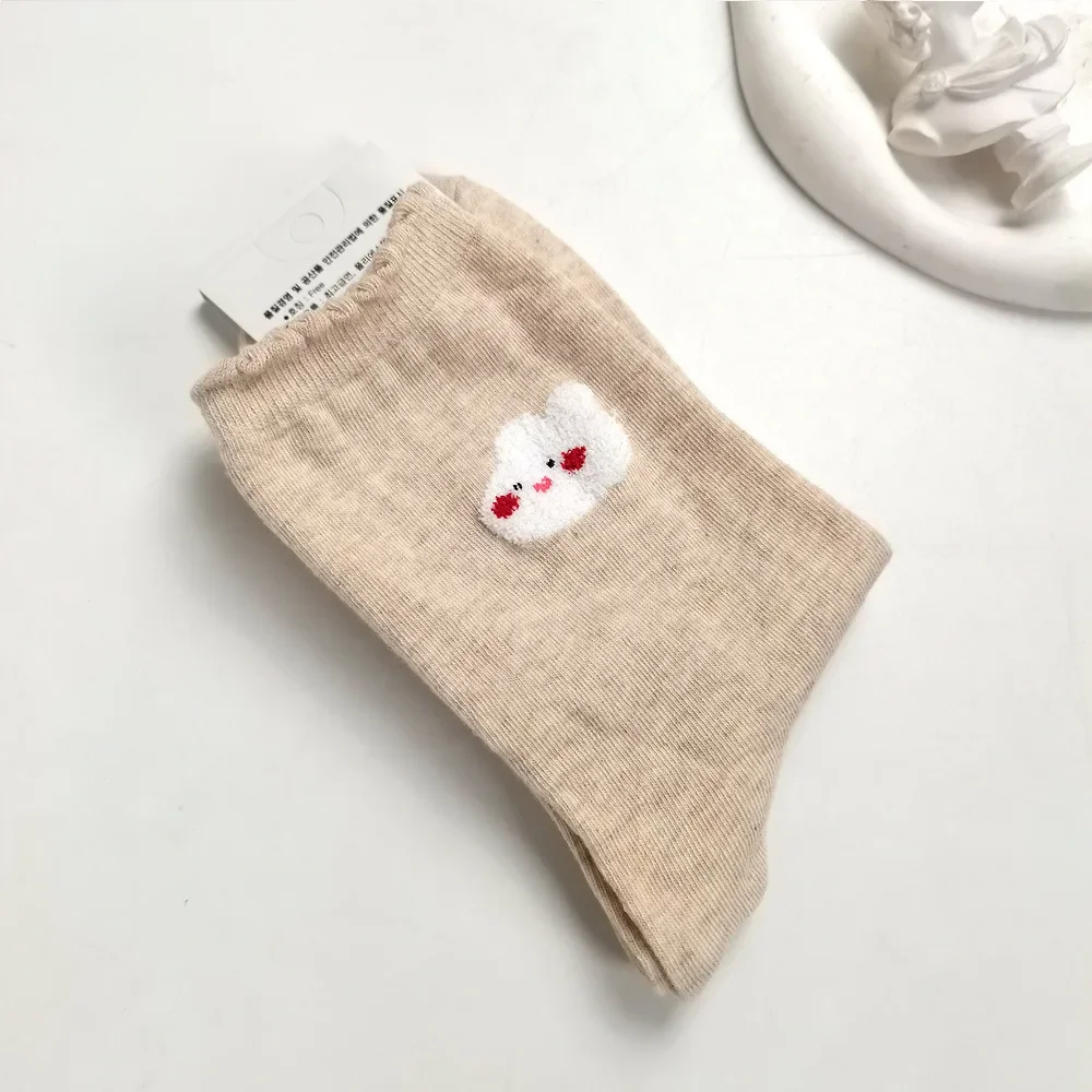 جديد الكرتون أنيقة سيدة أرنب المرأة لطيف الجوارب القطنية المتناثرة نمط الجدة تنفس سوكس هدايا عيد الميلاد #6