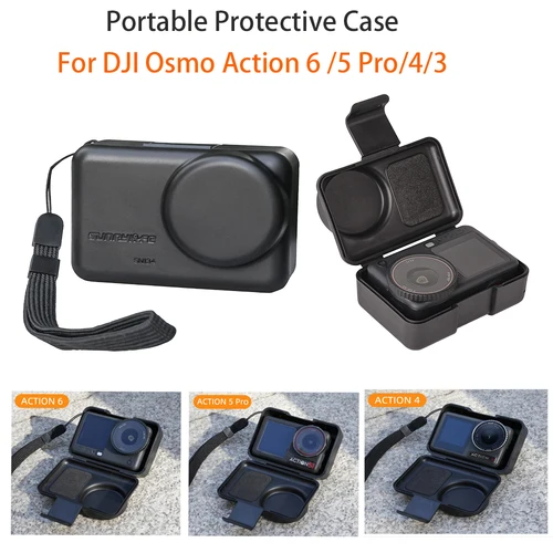 Caja protectora portátil para DJI OSMO Action 6/5 Pro/4/3, cubierta protectora antiarañazos, accesorios de carcasa de protección para cámara