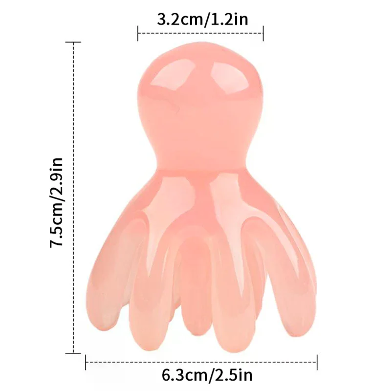 الراتنج صف مزدوج الأخطبوط مشط لطيف رئيس مدلك العناية بالشعر ميريديان كشط فروة الرأس تدليك الوخز بالإبر سبا غوا شا جهاز تدليك #5