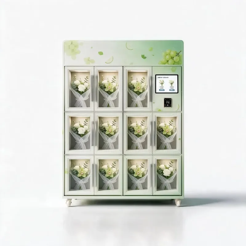 for Yunyin Unmanned Flower Vending Machine 24h Automatic Sales 11 Slot Compressor Cooling Fresh Keeping for Plaza Lobby Store
