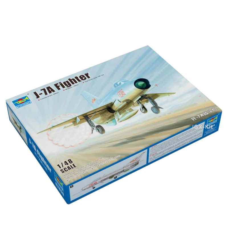 

Trumpeter 1/48 02859 PLAAF J7 J-7A J7A Fighter Plane Aircraft Toy Gift Handcraft Assembly Plastic Model Building Kit