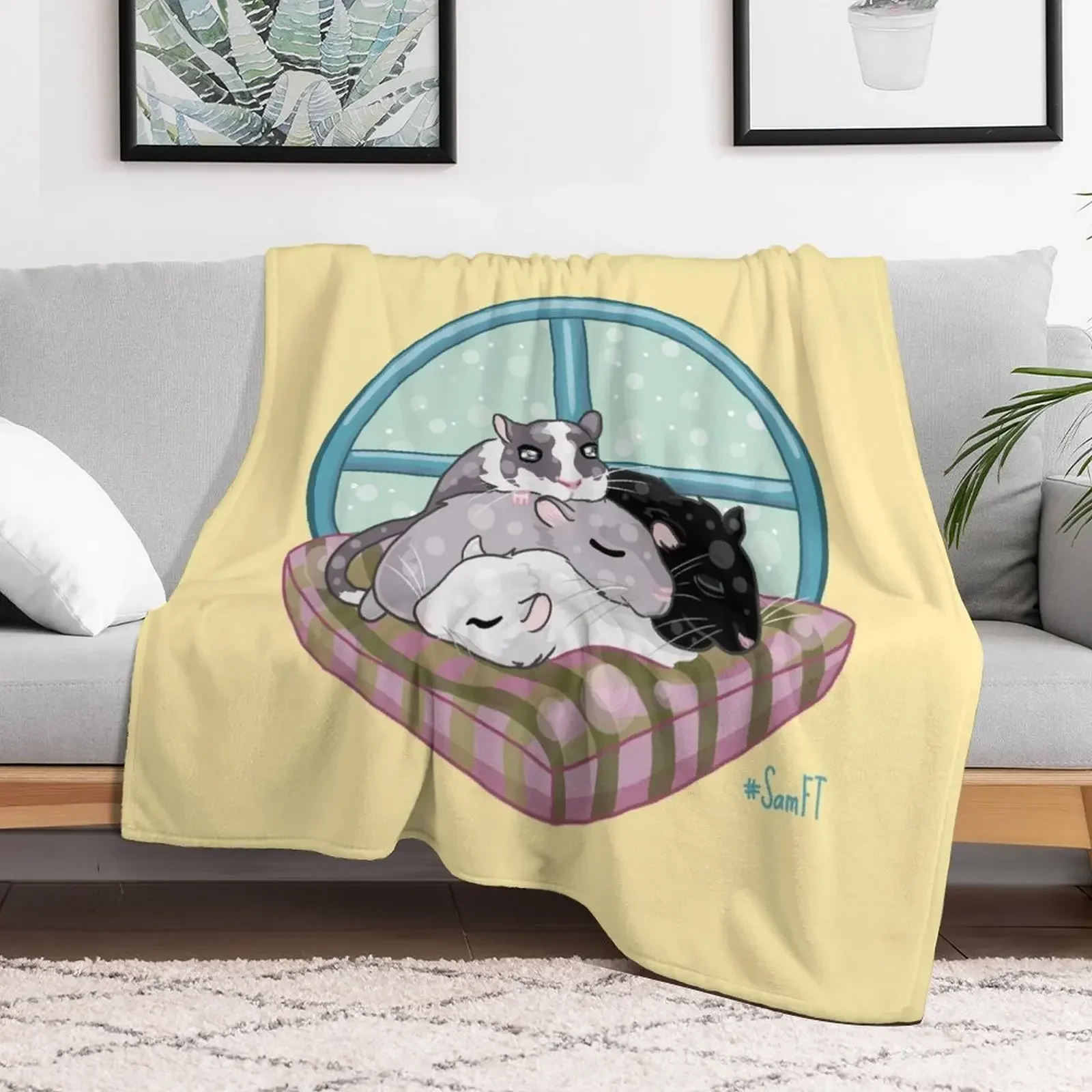 

Cozy Gerbils Throw Blanket valentine gift ideas Baby Softest Decorative Beds Blankets