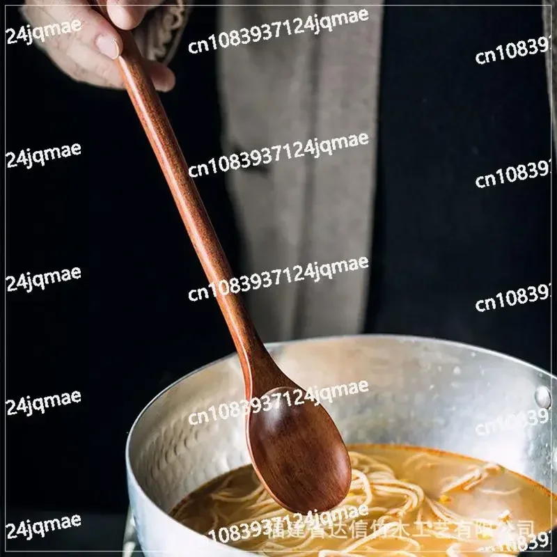 Long-handled Wooden Spoon Stirring Cooking Wooden Extended Cooking Spoon Wooden Korean Miso Soup Sauce Spoon Honey Enzyme