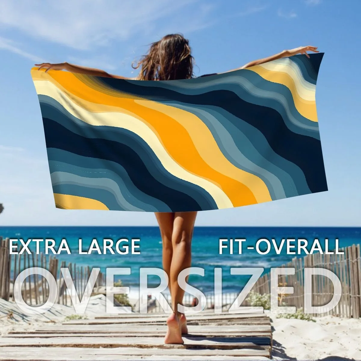 Extra Large, Skin-Friendly, Quick Dry Beach Towel: Your Ultimate Beach Essential! Suitable for towels, bath towels, beach towels