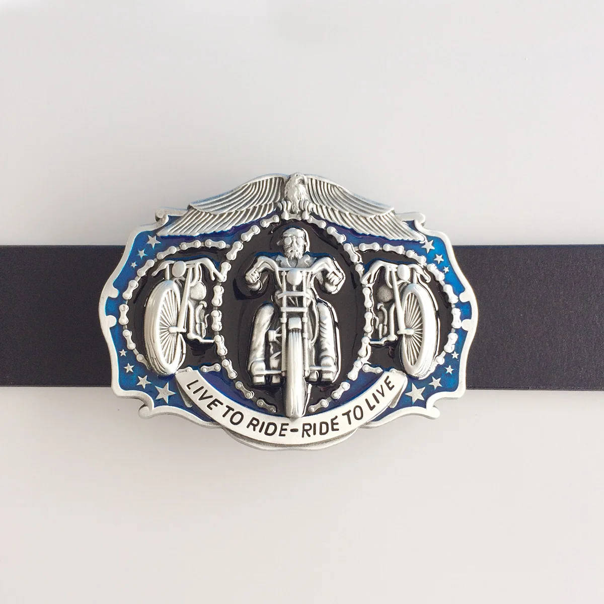 Vintage Style Biker Rider Enamel Belt Buckle also Stock in US BUCKLE-AT067 Free Shipping