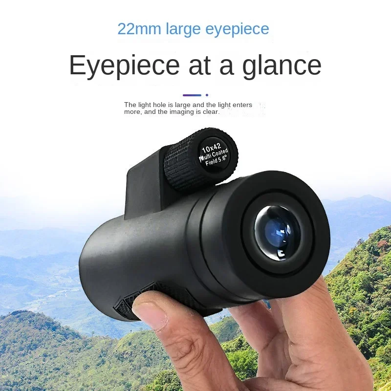 Optical New Low Light Night Vision10X42 Monocular Telescope Outdoor Camping  Hiking Telescope High Definition High Power