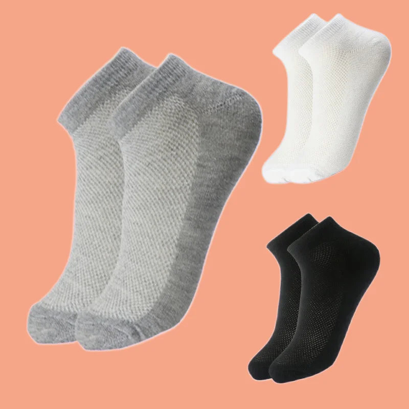 10 Paris 2024 New Mesh Men High Quality Short Ankle Socks Low Cut Ankle Elastic Socks Solid Colors Business Unisex Boat Socks