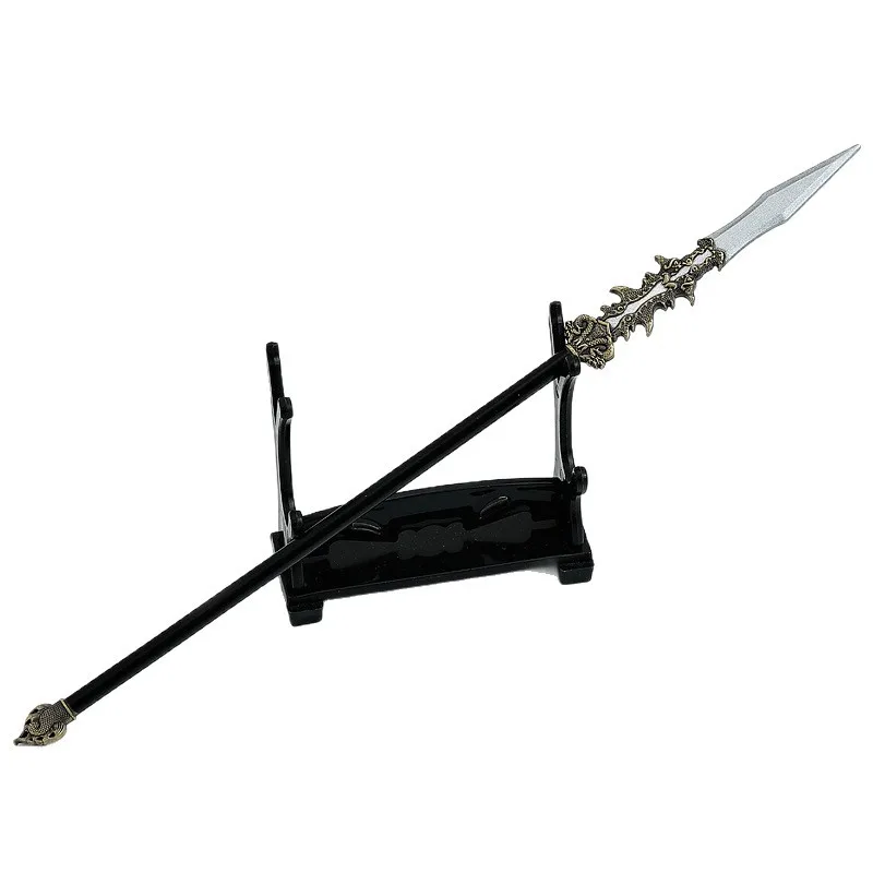22cm/8.66in Model broń chińskich sztuk walki - Drakonitka, metalowa figurka, kolekcjonerski ornament, zabawka dla chłopca, prezent