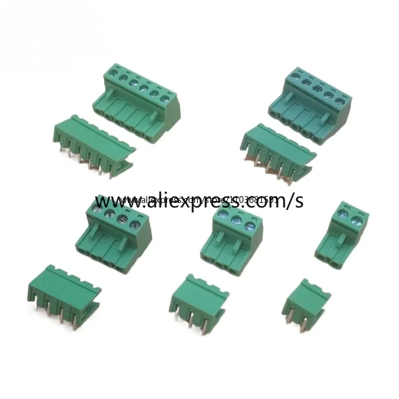 2ets 2EDG 5.08MM Pitch PCB Pluggable Terminal Block Connector 2/3/4/5/6/7/8P Curved Needle KF2EDGK 5.08mm