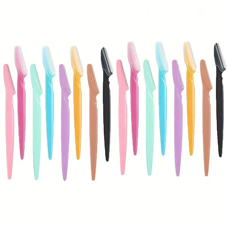 12/24pcs brow Razor and Face Razor for Women And Men, Eyebrow Hair Trimmer And Shaver with Protective Cover,Safe
