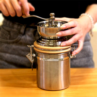 Large Capacity 304 Stainless Steel Outdoor Small Hand Grinder For Home Use  Portable Kitchen Coffee Bean Spice Grinder Tool
