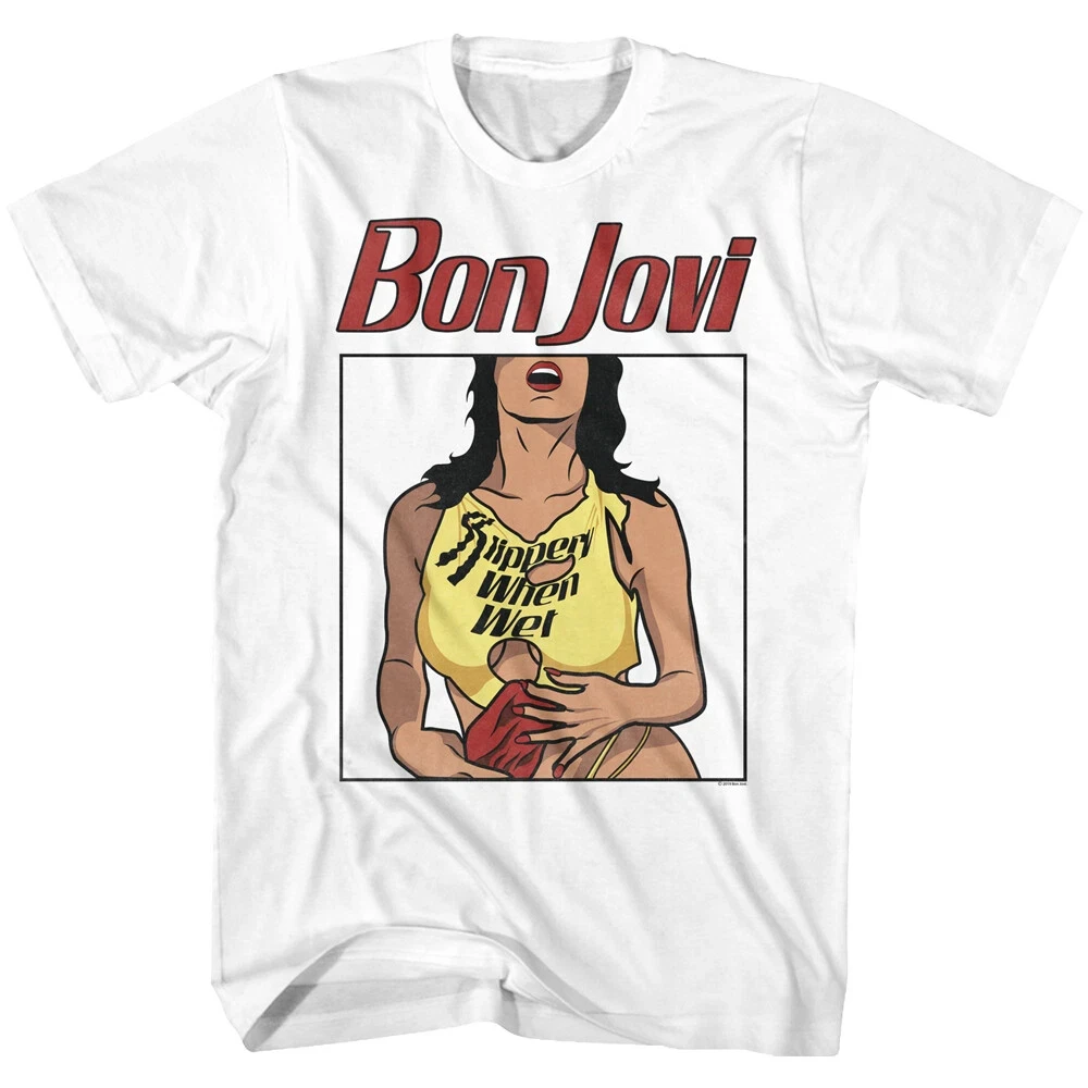 Rare Bon Jovi Graphic Cotton Band T-shirt Unisex Summer Short Sleeve Fashion Brand Tee Luxury Casual Vintage Tees