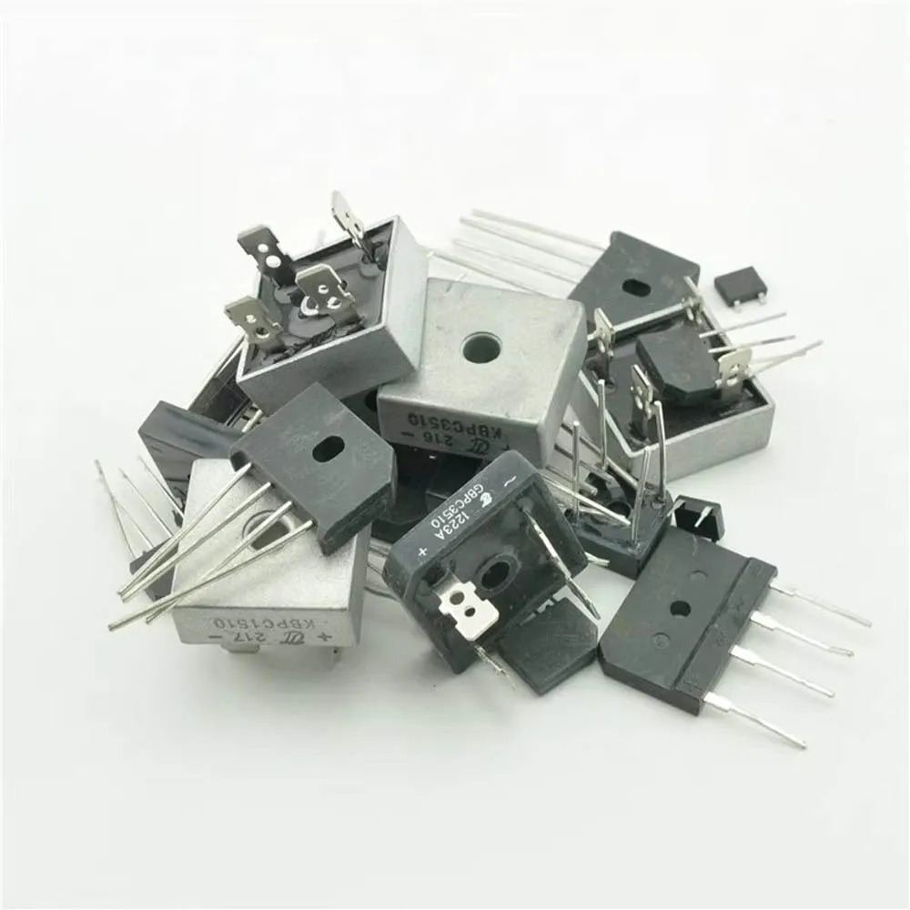 24PCS 24Values 600-1000V 0.5-50A Diode Bridge Rectifier Kit Pack Set KBPC5010 KBU2510 MB10F MB10 25A 2W10 KBJ3510 GBJ3510