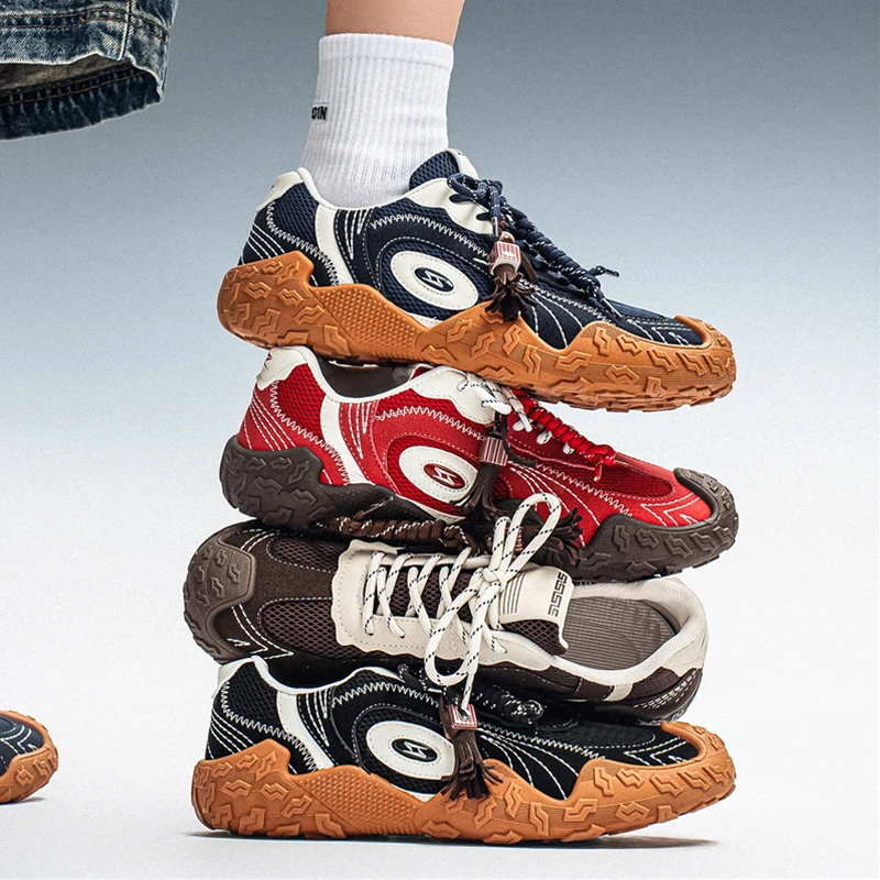 Classic Old School Casual Board Sneakers Men Summer Breathable Inner Material Shock Resistant Anti Slip Bottom Trend Street Wear
