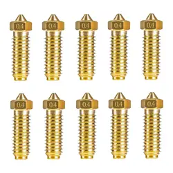 5/10PCS Extruder Hot End Printing Head 0.4mm Brass Volcano Nozzles for Anycubic Kobra 3/Kobra 3 Combo 3D Printer Parts