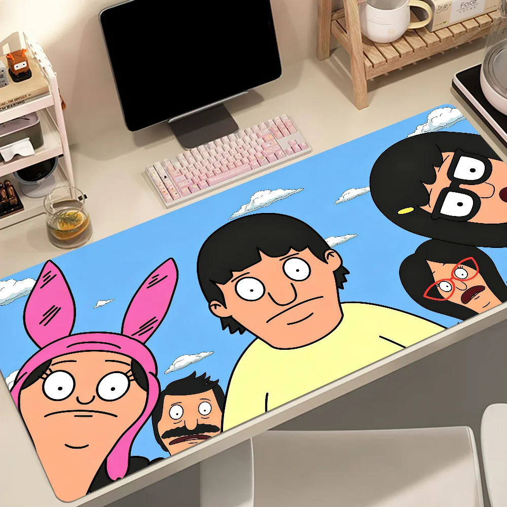 Cartoon B-Bob's Burgers Mouse Pad Large Cute Non-slip Lockedge Desktop Computer Desk Mat Keyboard MousePad Office Gamer Student