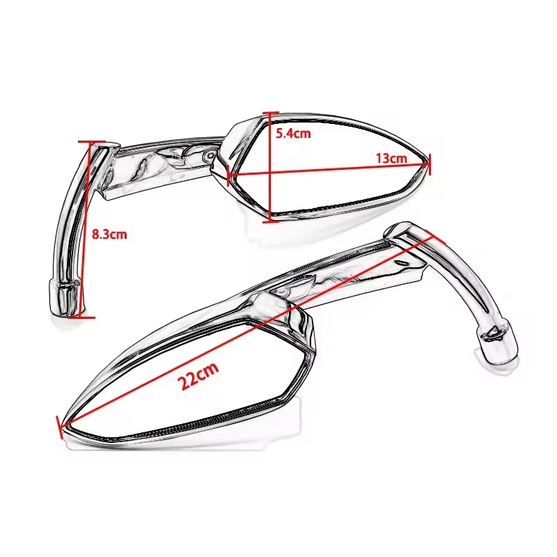Motorcycle Rear View Side Mirrors For Suzuki Volusia Boulevard Marauder Intruder C109R C50 C90 M109R VL800