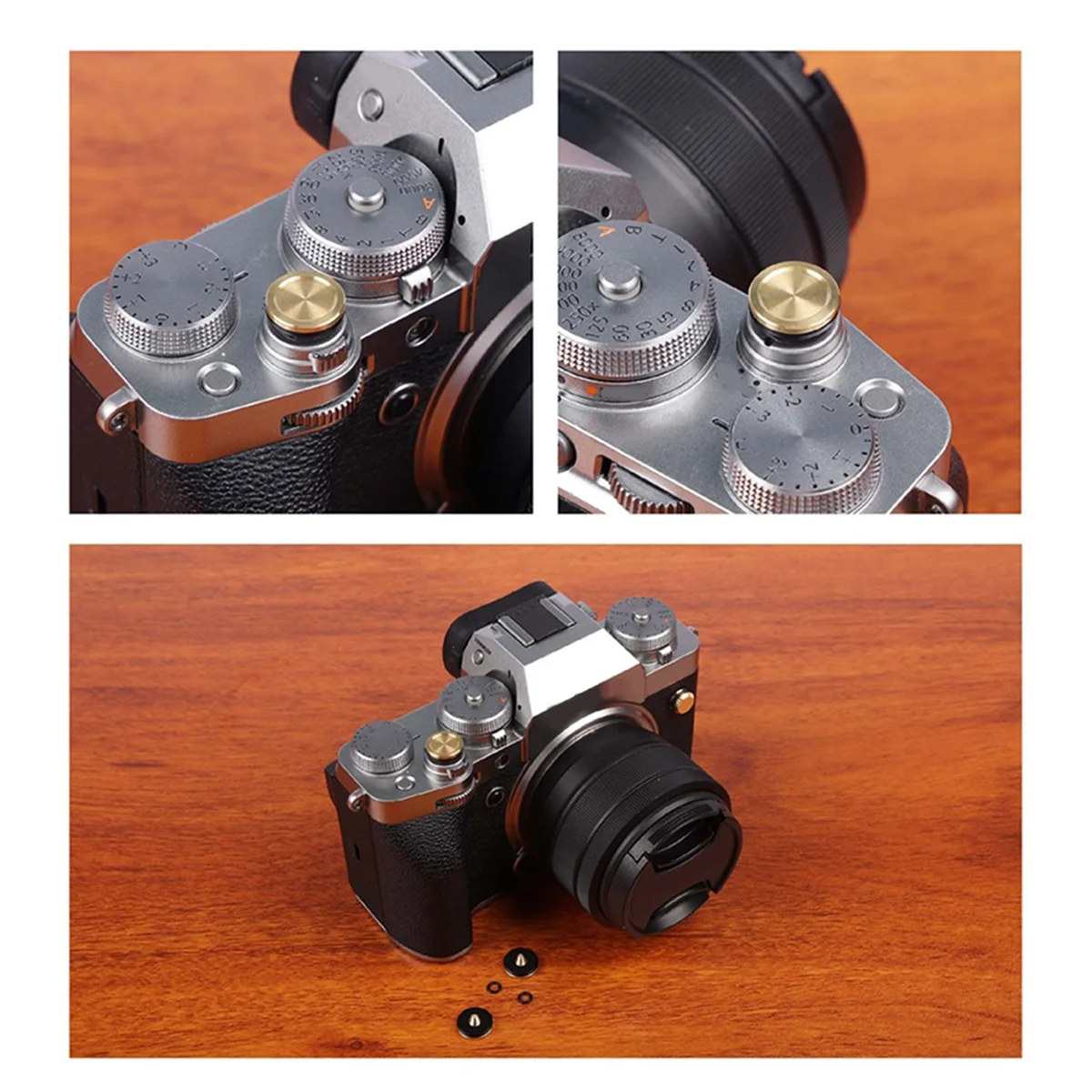 SMIEA Universal Metal Camera Cover Cap Shutter Button Screw for Leica Q3, D-LUX8, M Series Protects & Enhances A