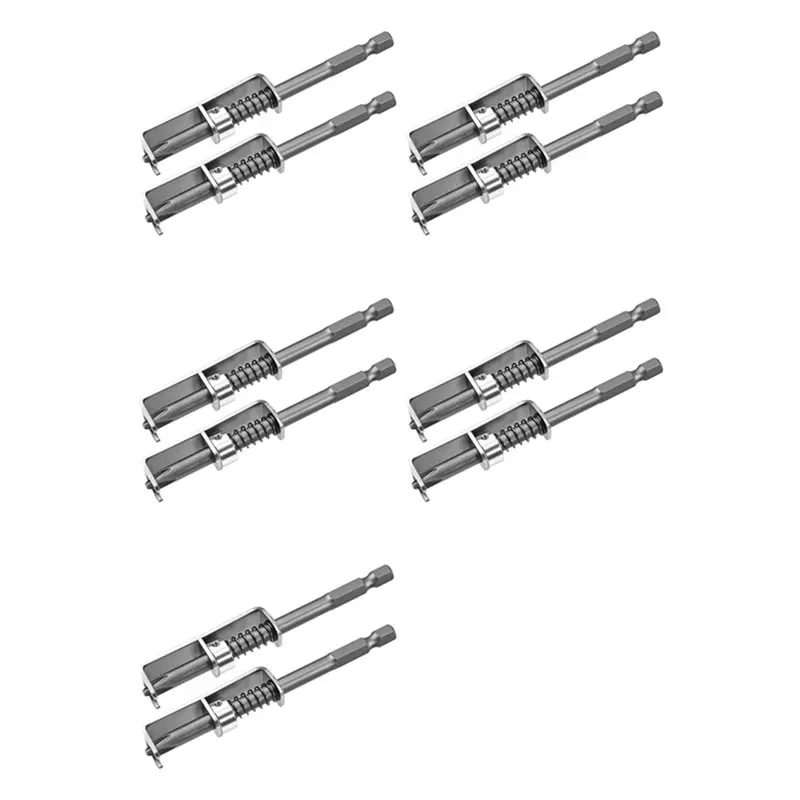 10 Pcs Spring-Loaded Screw Holder Bit, Anti-Drop Screwdriver Bit, Single-Hand Operation Bit Holder For Electricians-B61B