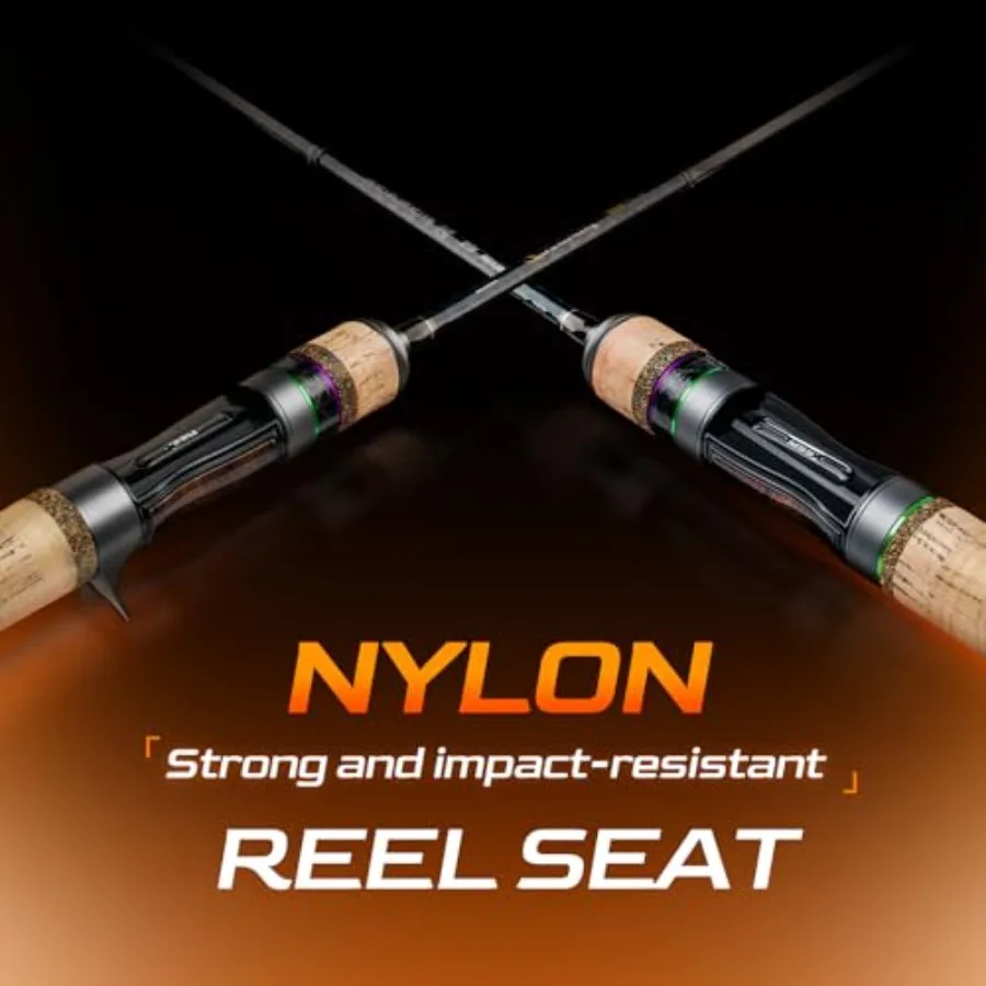 قضيب صب دوار خفيف الوزن من Magic L BFS مع حلقات توجيه Fuji O+A سريعة الحركة ومقعد بكرة جرافيت لسمك السلمون المرقط #4