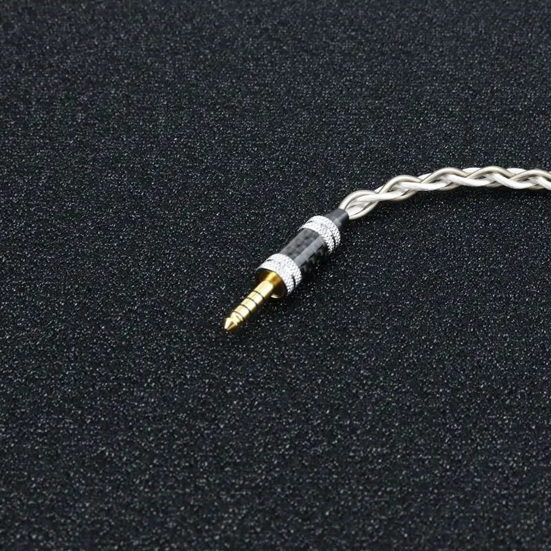 XINHS-Câble de mise à niveau pour écouteurs haut de gamme, cuivre plaqué argent, cristal unique, 4 cœurs, B01