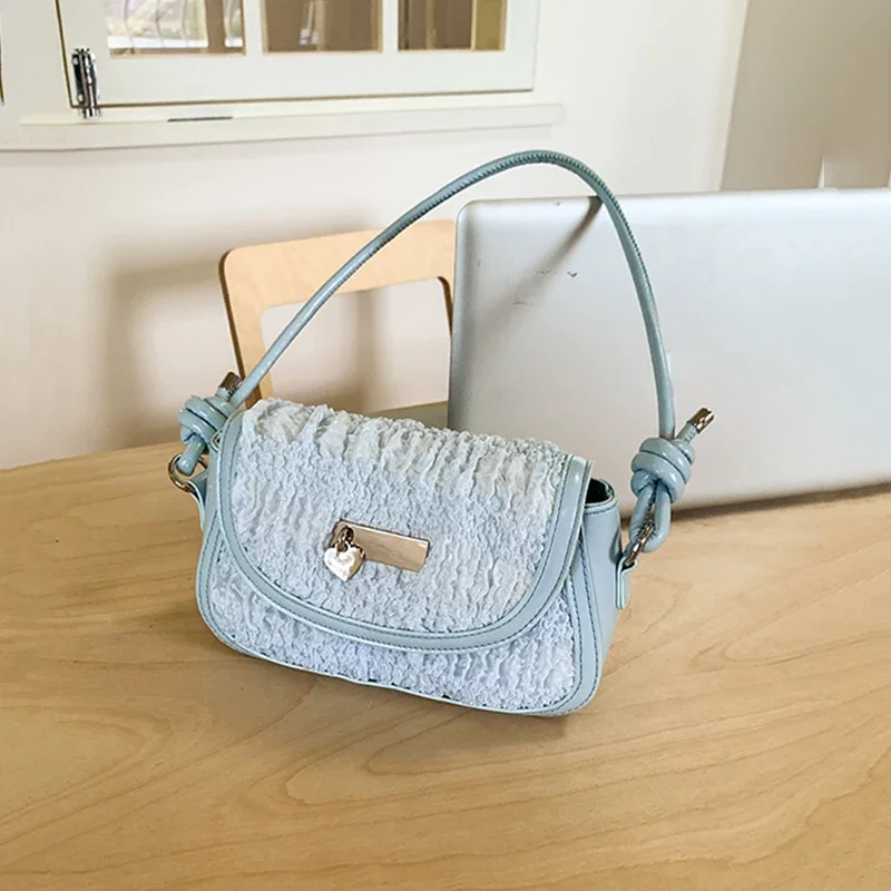 

Women's Fashion Small Square Bags 2025 New Summer Versatile Blue Shoulder Bag Female Delicate Phone Coin Purse