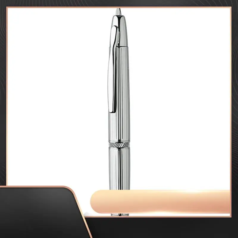 N34R-Press Retractable Fountain Pen 0.4Mm Extra Fine Nib Stripe Ink Fountain Pen For School Office Supplies Writing
