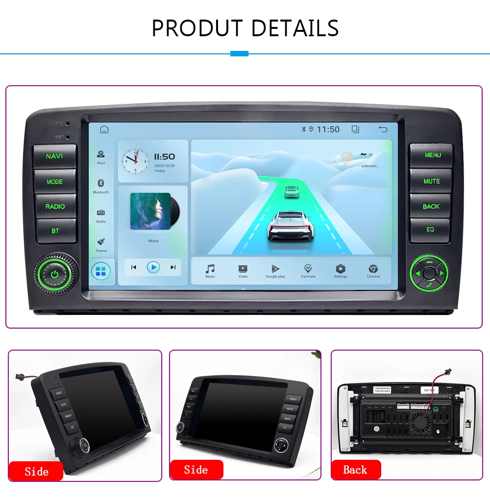 راديو سيارة أندرويد مقاس 9 بوصات AI لسيارة Mercedes Benz R-Class W251 R280 R300 R320 R350 AMG autoradio GPS Navi