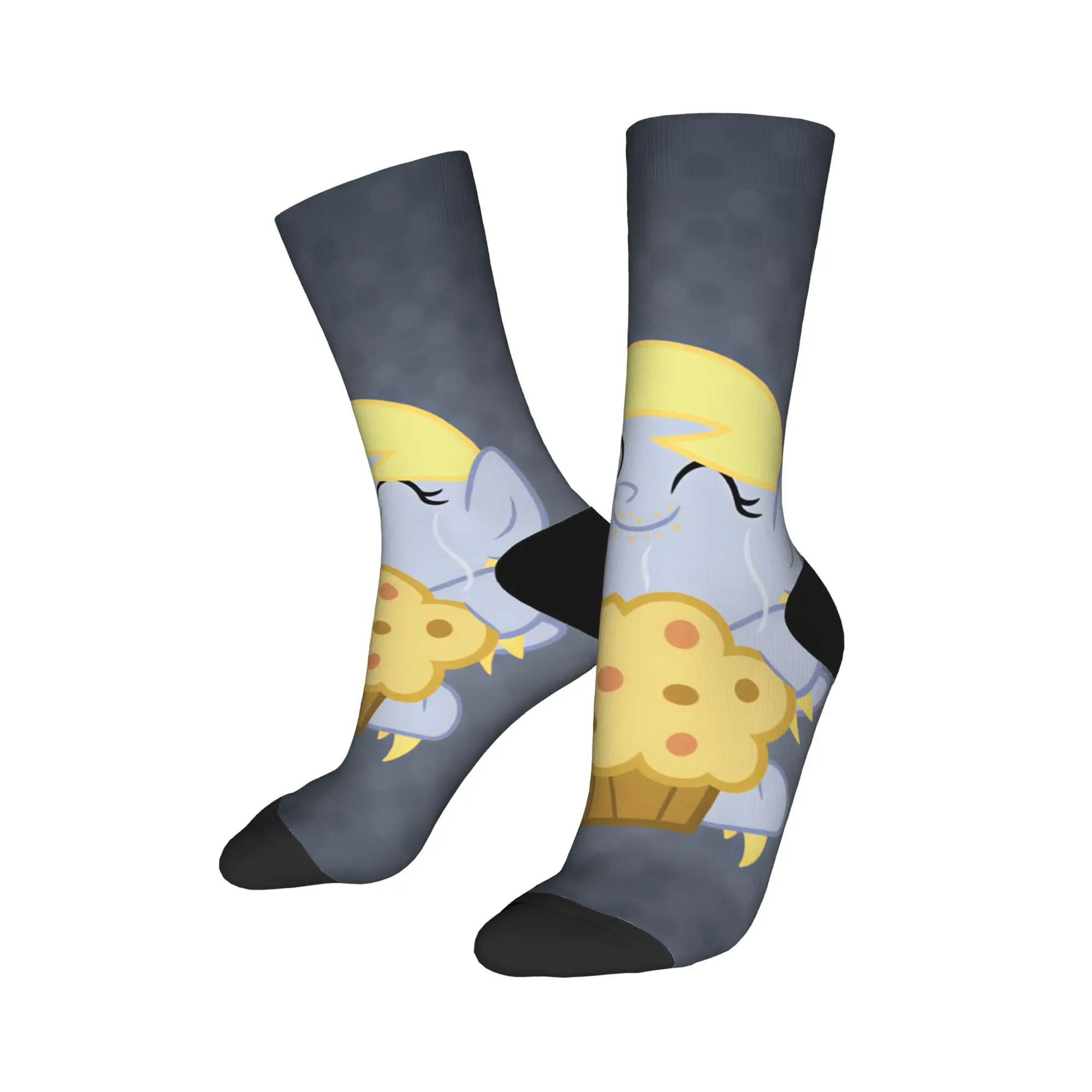 Derpy Muffins Hooves Socks  Retro Stockings Unisex Men Soft Breathable Running Socks Spring Design Anti Skid Socks