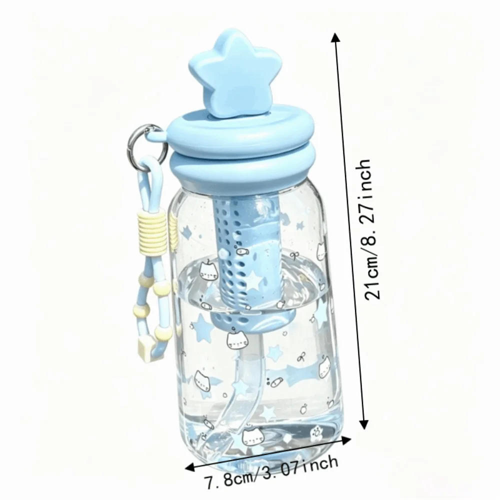 Multiple Styles Large Capacity Straw Water Bottle Leakproof Reusable Straw Water Cup Portable Cute Straw Plastic Tumbler Student view 6