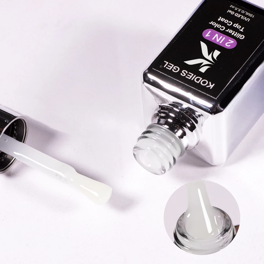 KODIES GEL Holoween Top Coat luminoso Smalto per unghie gel Bagliore nel buio Nessun tovagliolo Coat Unghie a lunga durata Finitura smalto gel