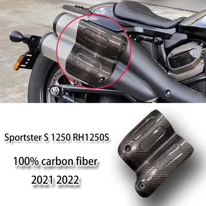 

For Harley Sportster S 1250 RH1250 2021 2022 2023 2024 Motorcycle Rear Passenger Heat Shield Covers Exhaust Pipe Protector Cover