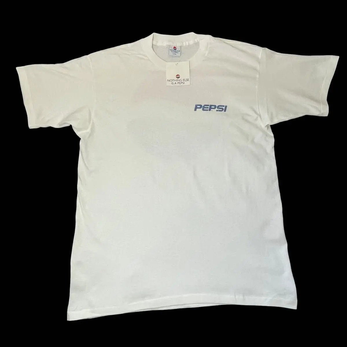 1990s Pepsi Printed Short-sleeved White T-shirt Fashionable Retro Popular Casual