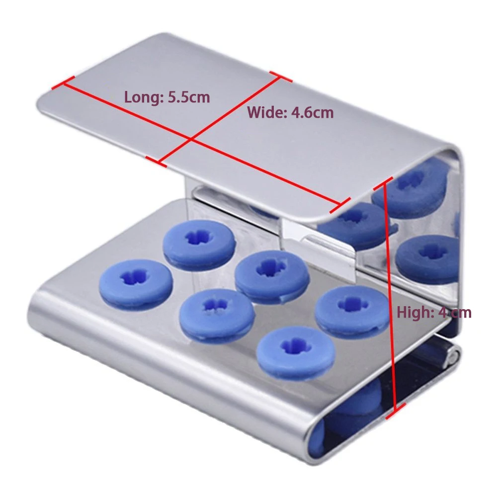 6 Holes Dental Ultrasonic Scaler Tips Holder Stand Disinfection Storage Box Fit Dentistry Equipment EMS NSK Satelec Sirona DTE