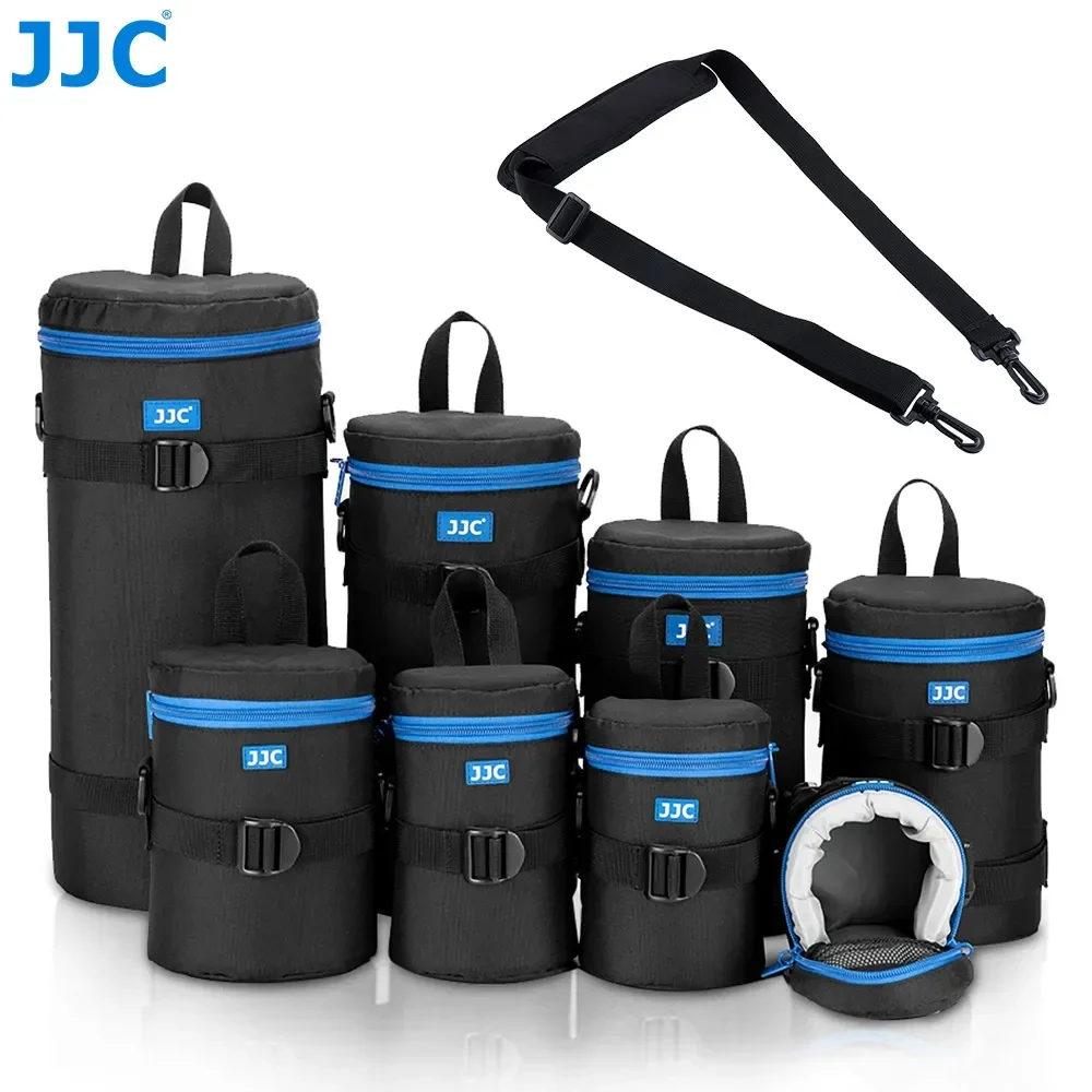 JJC Thick Camera Lens Case For Nikon Sony Fujifilm Olympus Panasonic DSLR Mirrorless Water Resistant Camera Lens Protective Bag