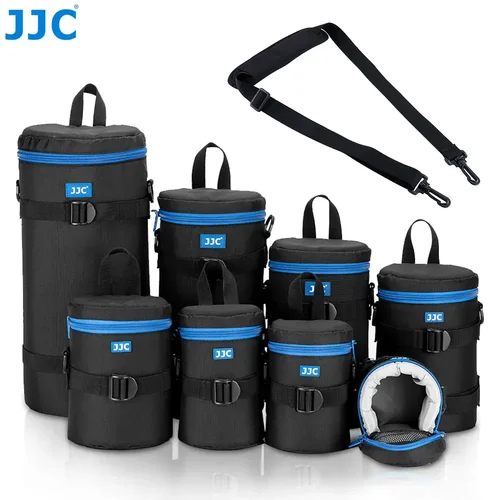 Imagen 1 del producto JJC-funda gruesa para lente de cámara, para Nikon, Sony, Fujifilm, Olympus, Panasonic, DSLR, sin espejo, resistente al agua, bolsa protectora para lente de cámara