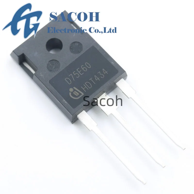 Diodo EmCon de conmutación rápida, 10 unidades/lote, IDW100E60 D100E60 100E60 o IDW75E60 D75E60 TO-247 100A 600V, original, nuevo