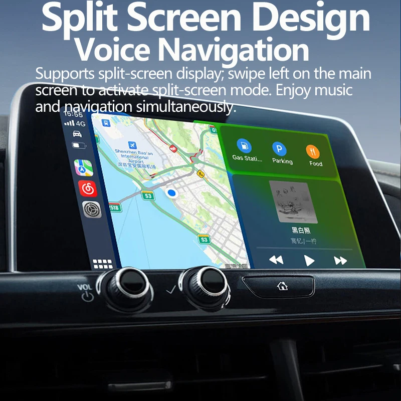 VRロボットUSB CワイヤレスCarPlayアダプター（Apple IOS、Android対応）2 IN 1プラグアンドプレイAndroid Auto AIスマートボックス（2018年以降の車用）